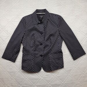 TALBOTS black and white polka dot blazer size 10